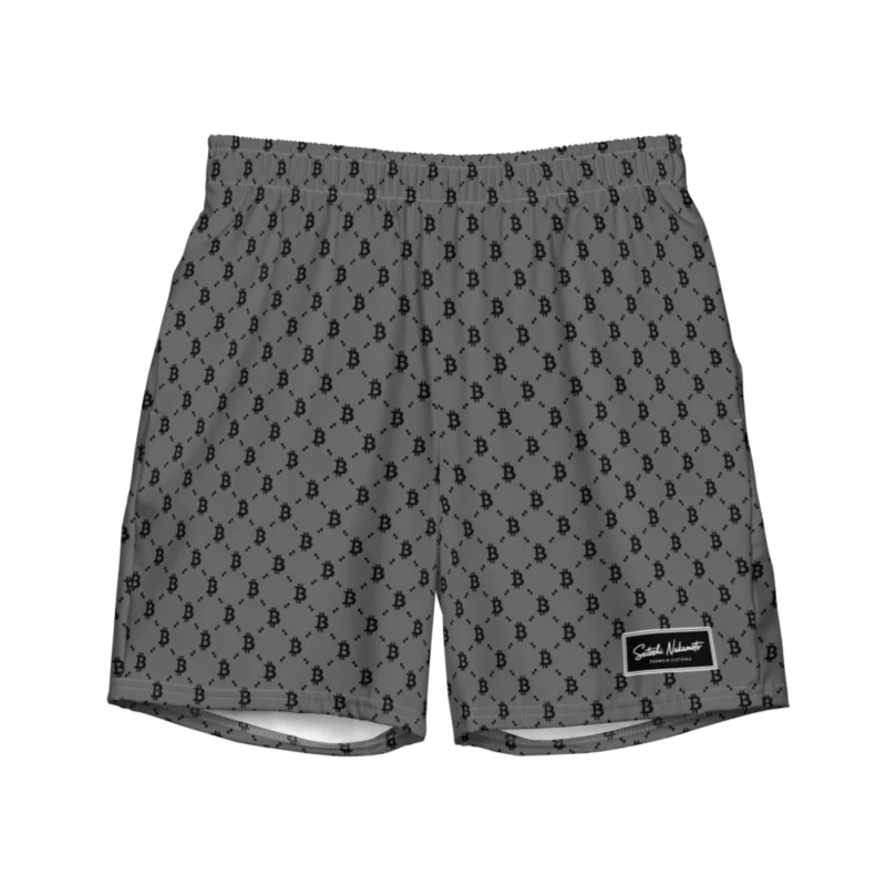 Bitcoin Graphite Premium Swim Trunks