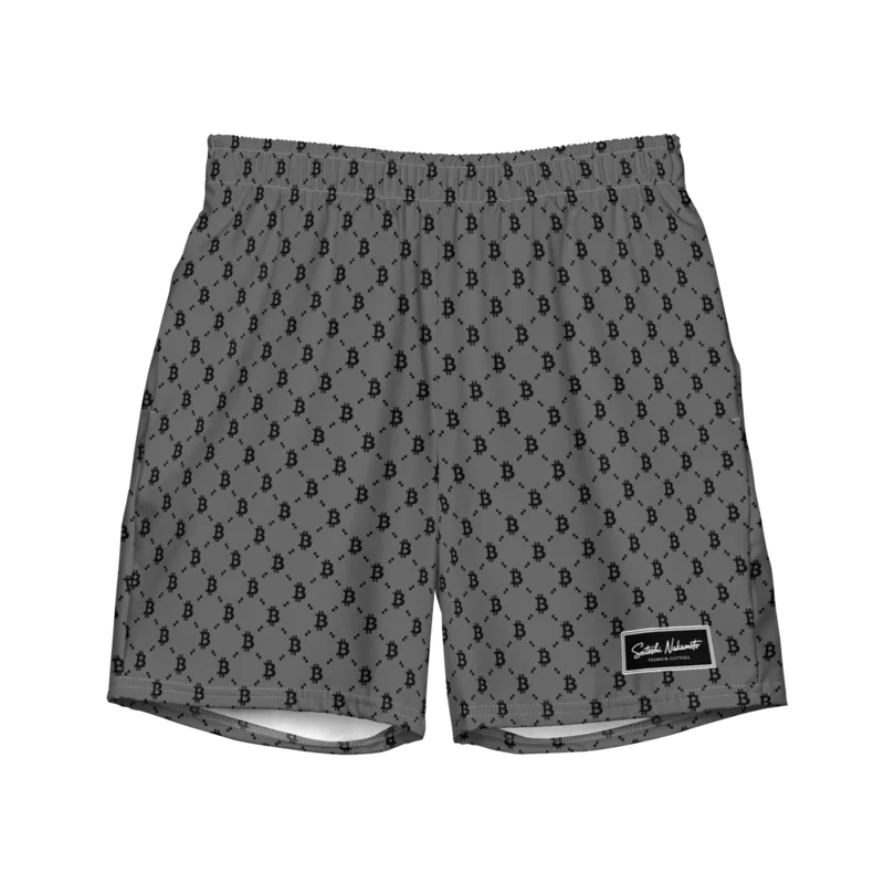 Bitcoin Graphite Premium Swim Trunks