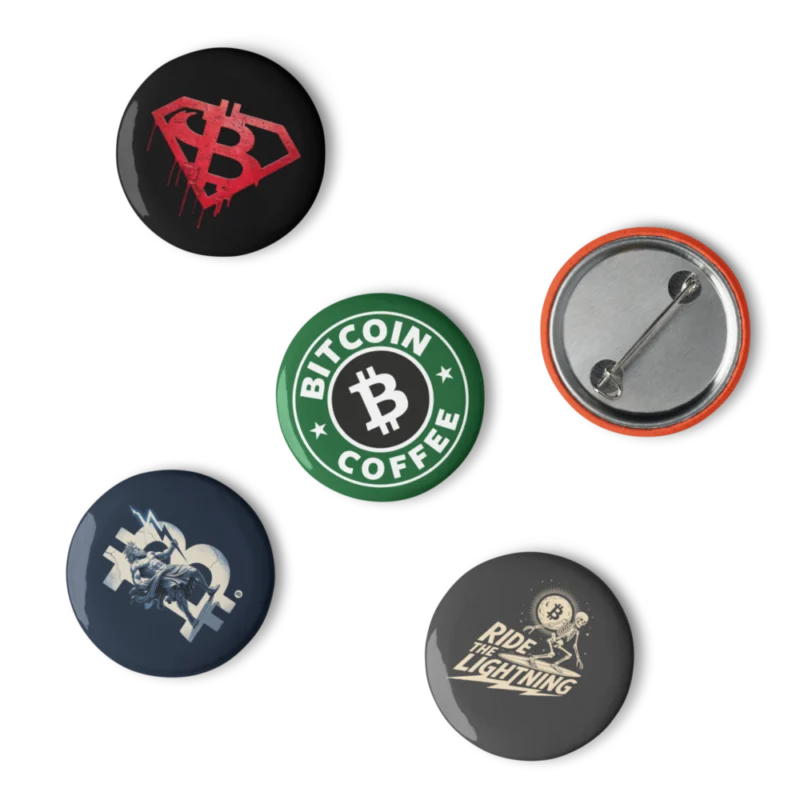 Bitcoin Variety Pack II Pin Buttons (Set of 5)