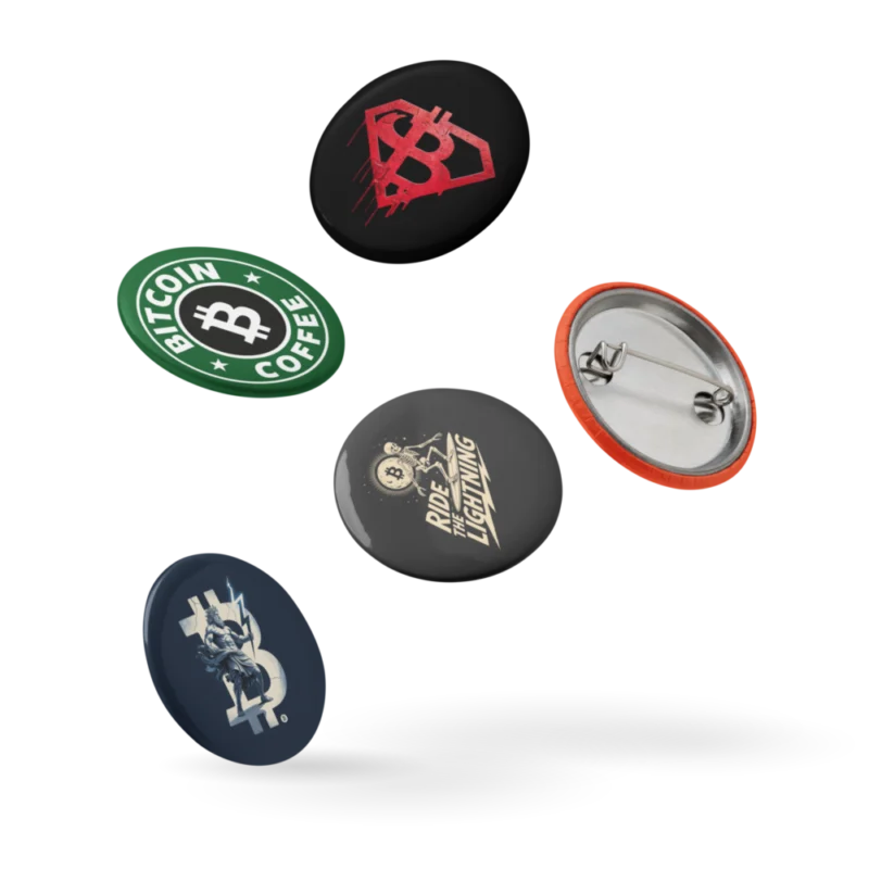 Bitcoin Variety Pack II Pin Buttons (Set of 5)