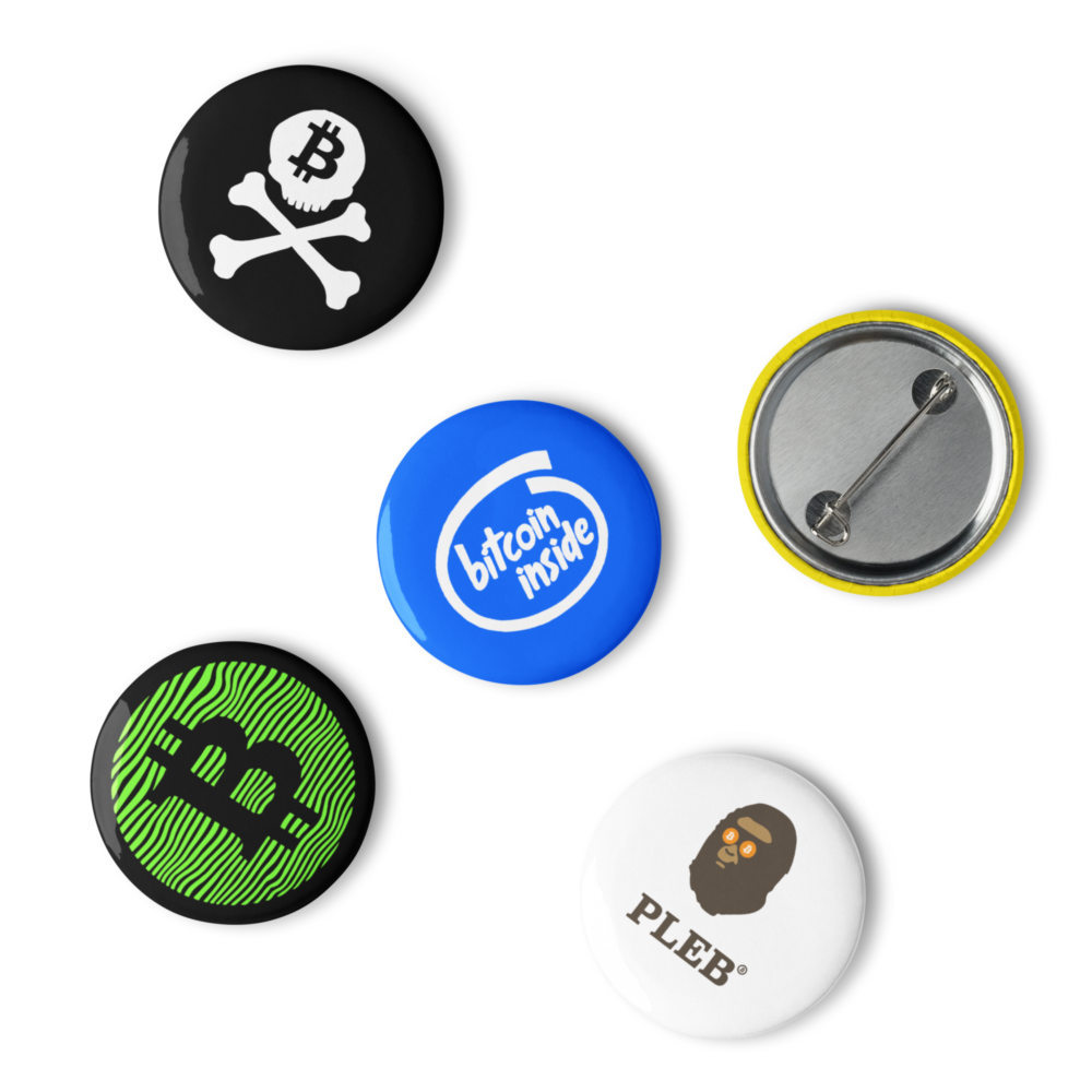 Bitcoin Variety Pack Pin Buttons (Set of 5)