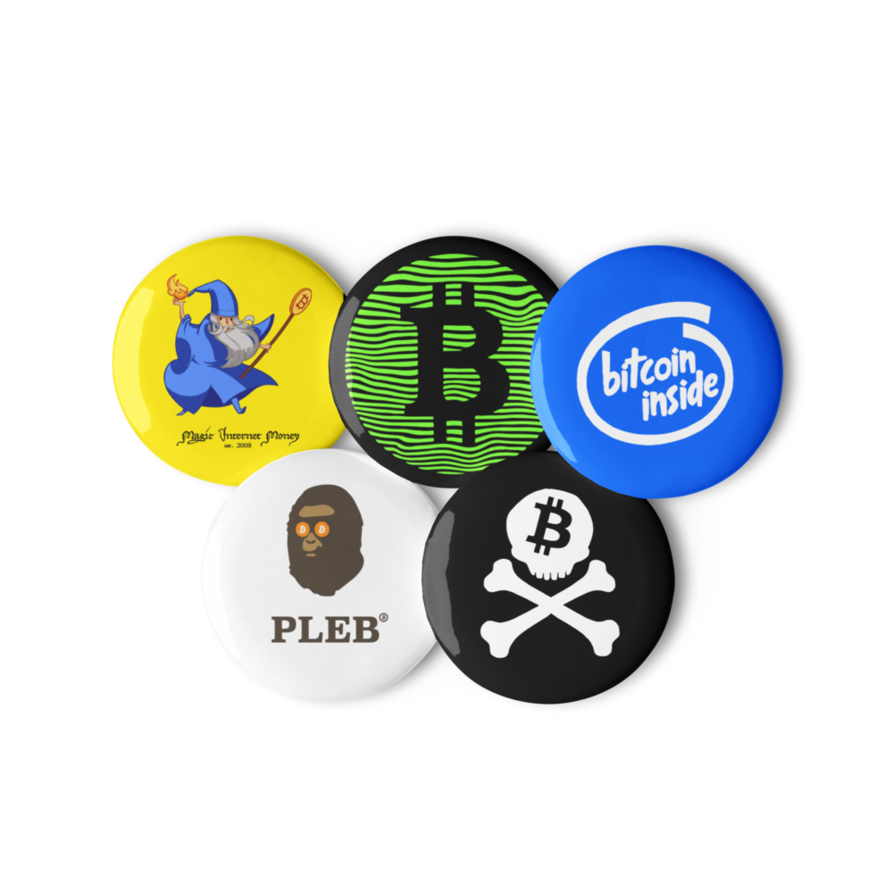 Bitcoin Variety Pack Pin Buttons (Set of 5)