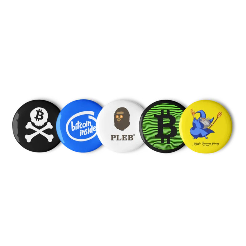 Bitcoin Variety Pack Pin Buttons (Set of 5)
