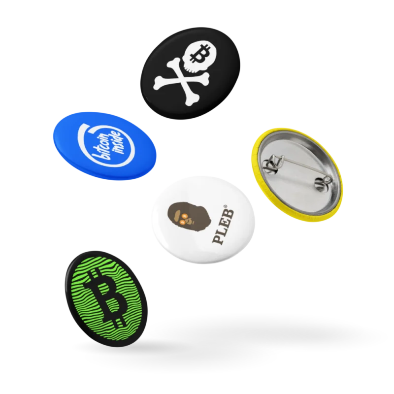 Bitcoin Variety Pack Pin Buttons (Set of 5)