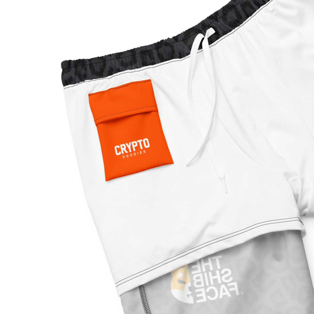 The SHIB Face Premium Swim Trunks