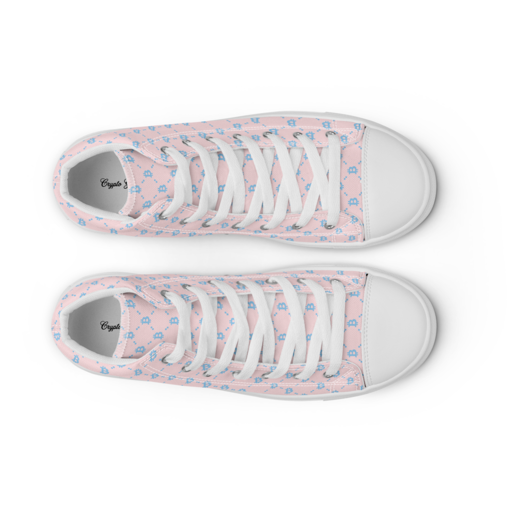 Bitcoin Baby Pink High Top Shoes