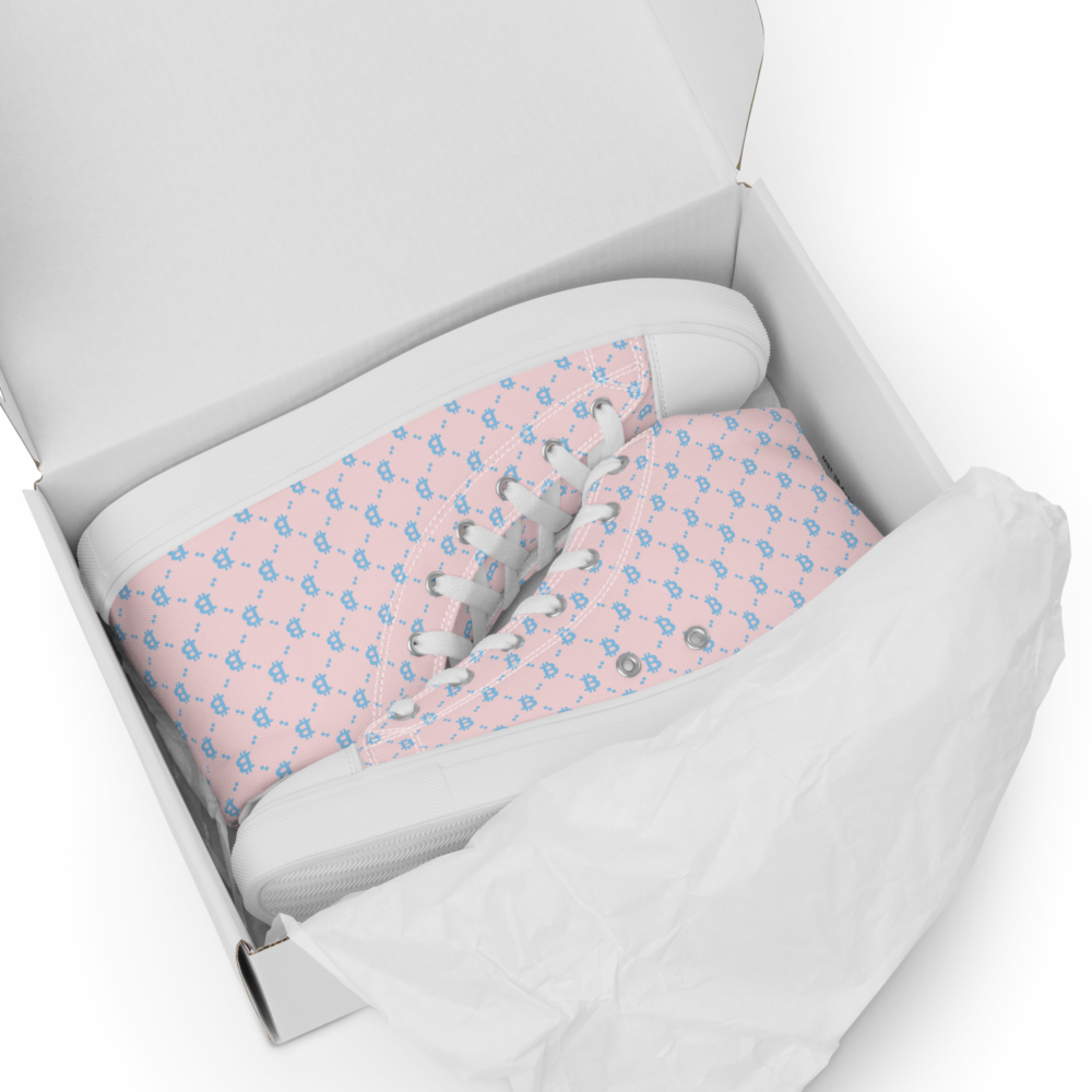 Bitcoin Baby Pink High Top Shoes