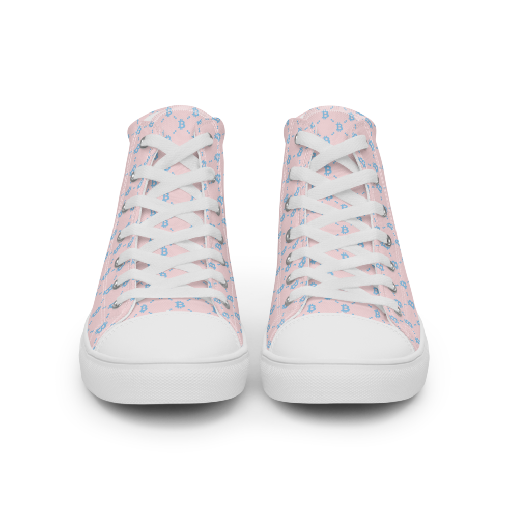 Bitcoin Baby Pink High Top Shoes