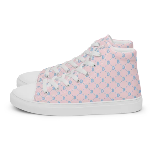 Bitcoin Baby Pink High Top Shoes