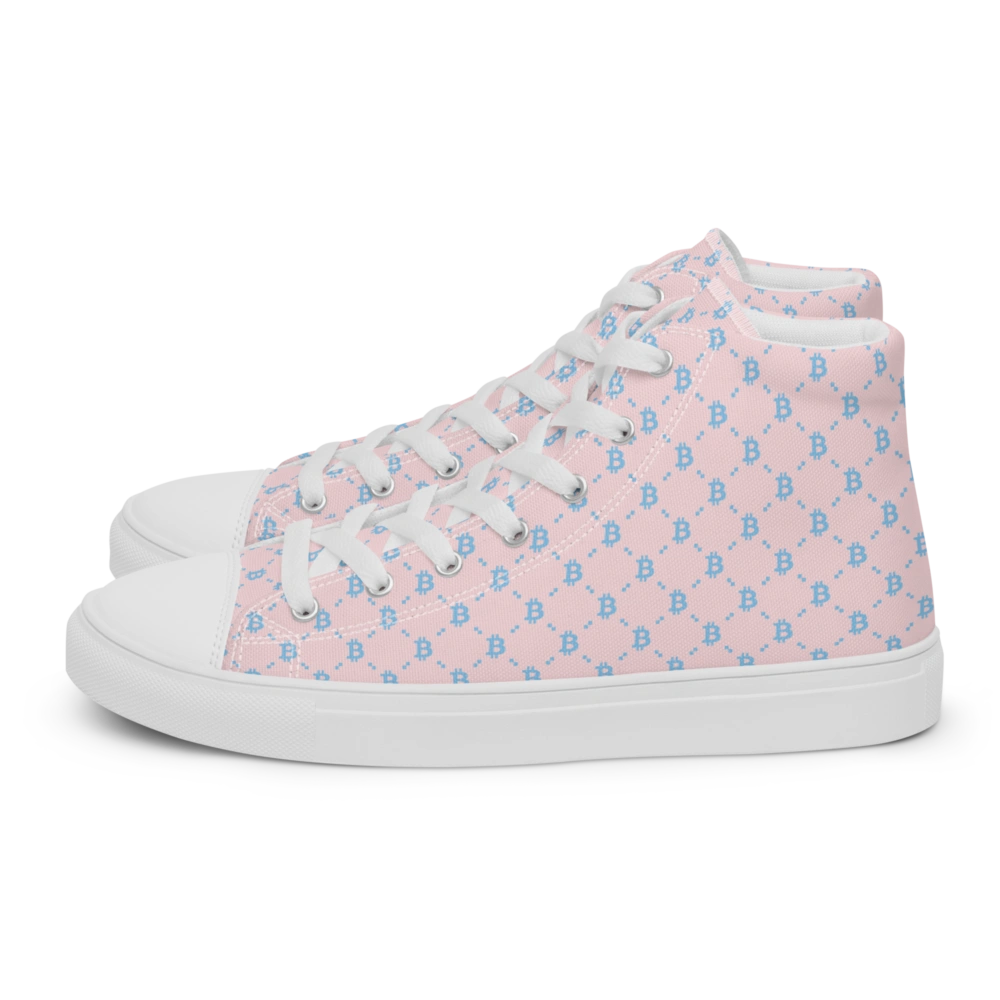 Bitcoin Baby Pink High Top Shoes