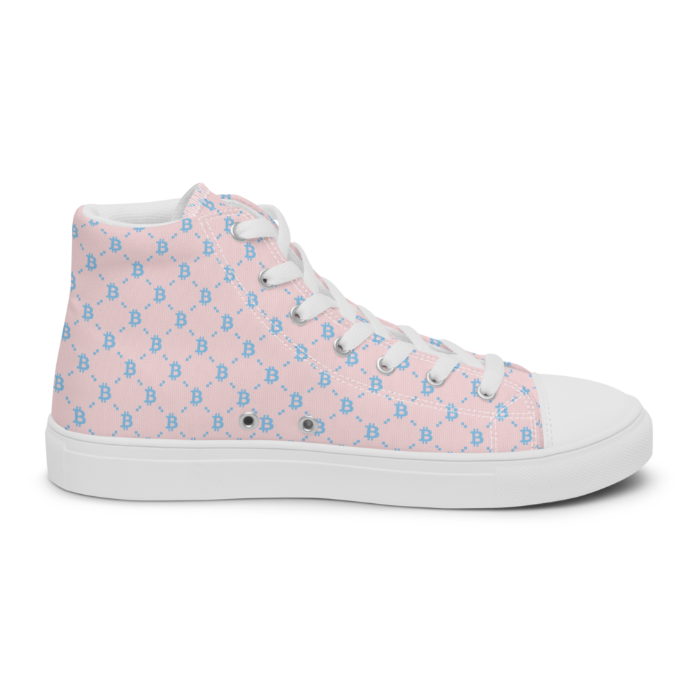 Bitcoin Baby Pink High Top Shoes