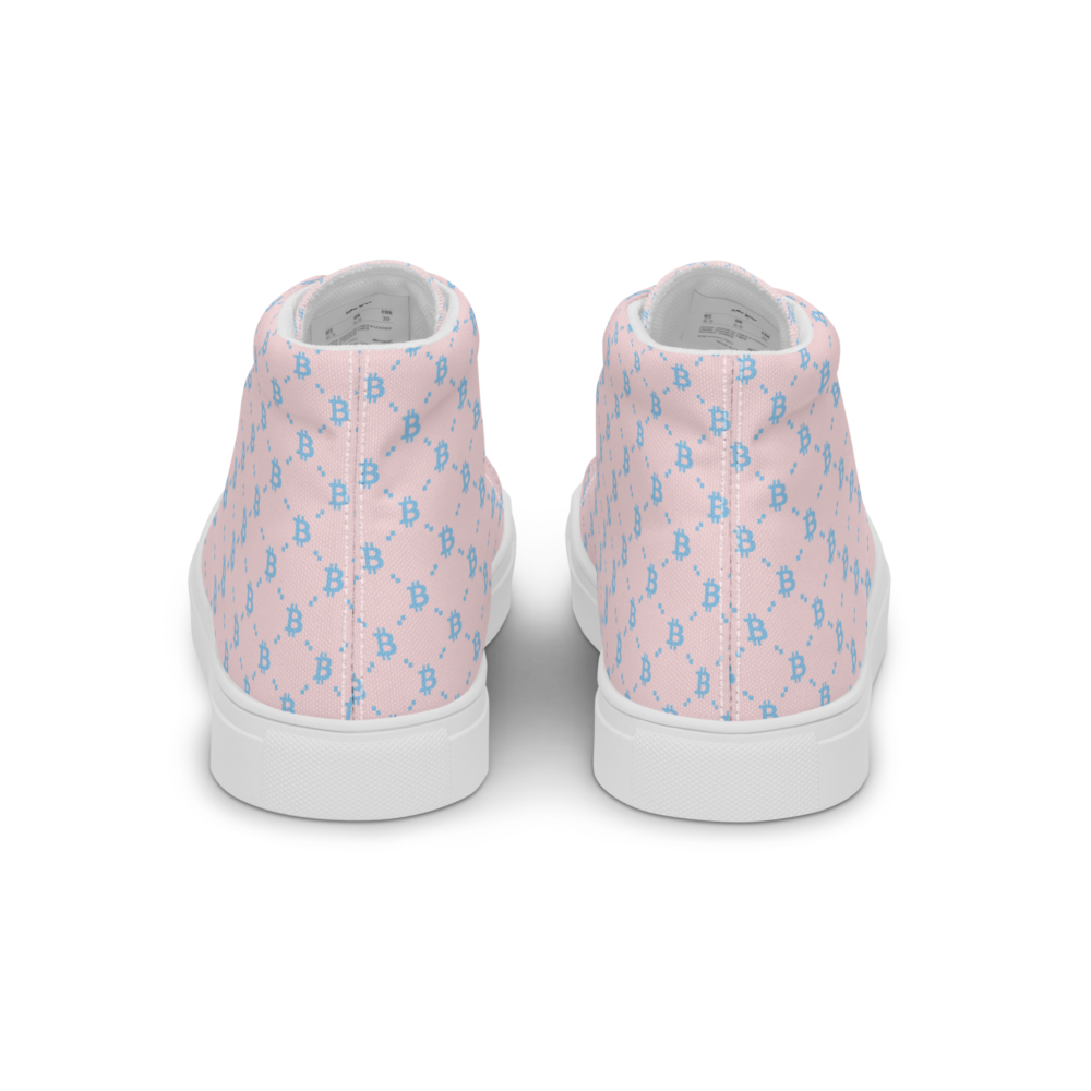 Bitcoin Baby Pink High Top Shoes