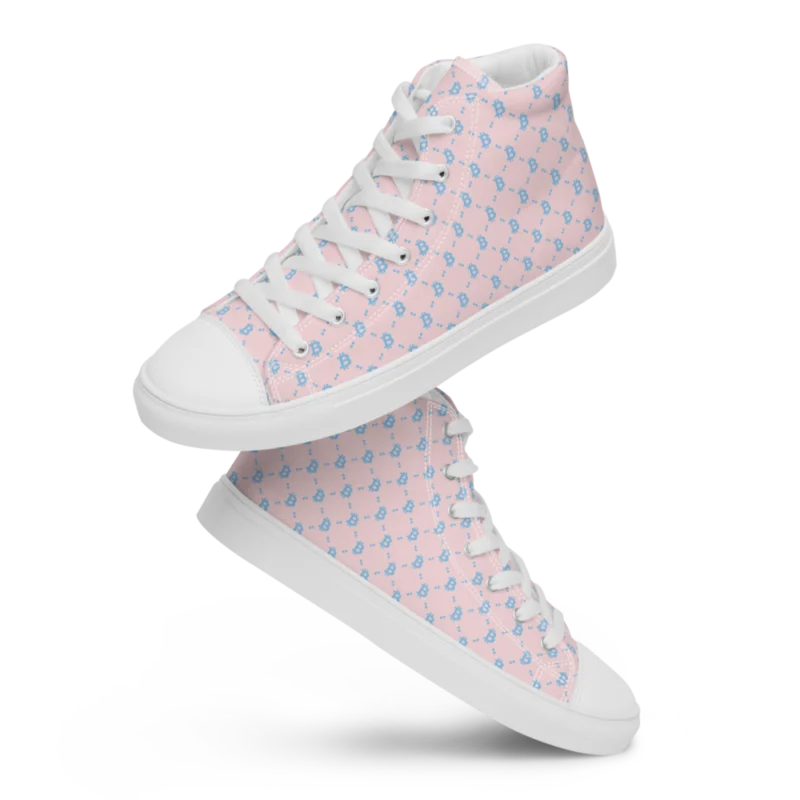 Bitcoin Baby Pink High Top Shoes