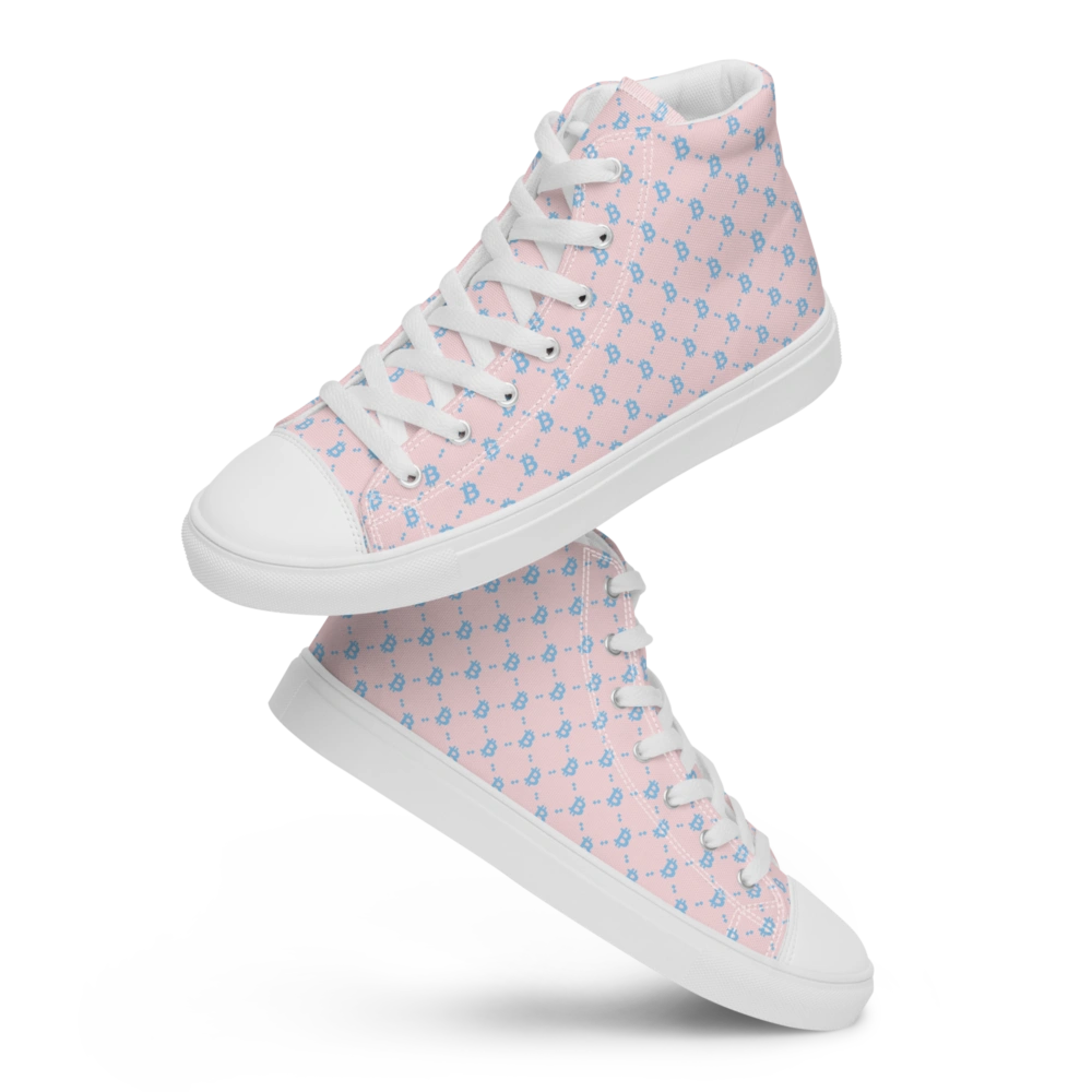 Bitcoin Baby Pink High Top Shoes