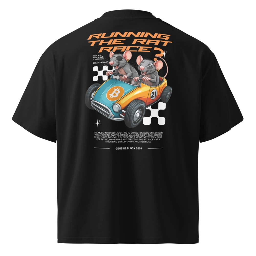 Bitcoin: Exit The Rat Race Oversized T-Shirt
