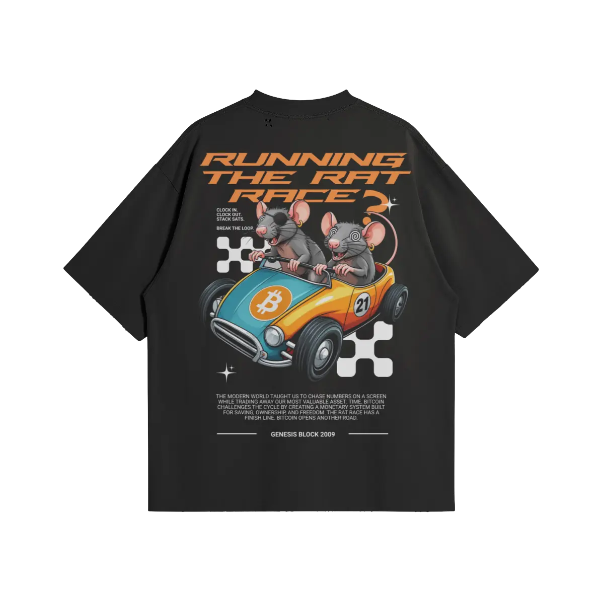 Bitcoin X Rat Race Oversized Tee