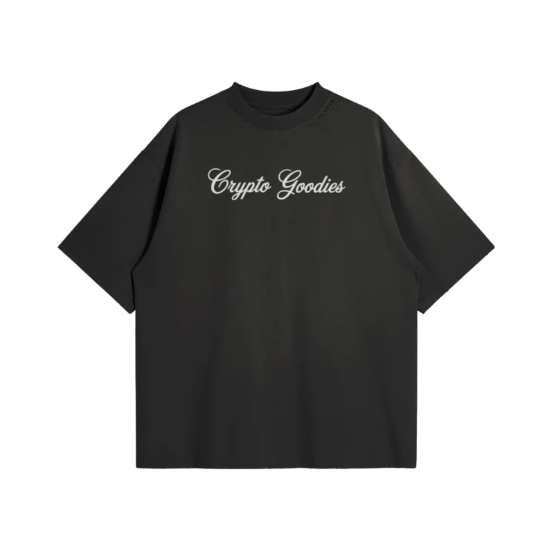 Crypto Goodies World Oversized Distressed Tee