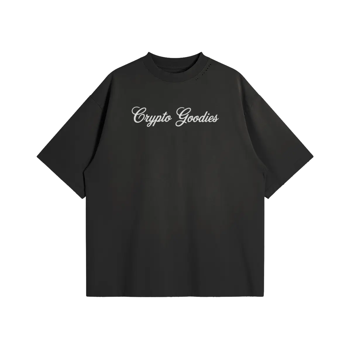 Crypto Goodies World Oversized Distressed Tee