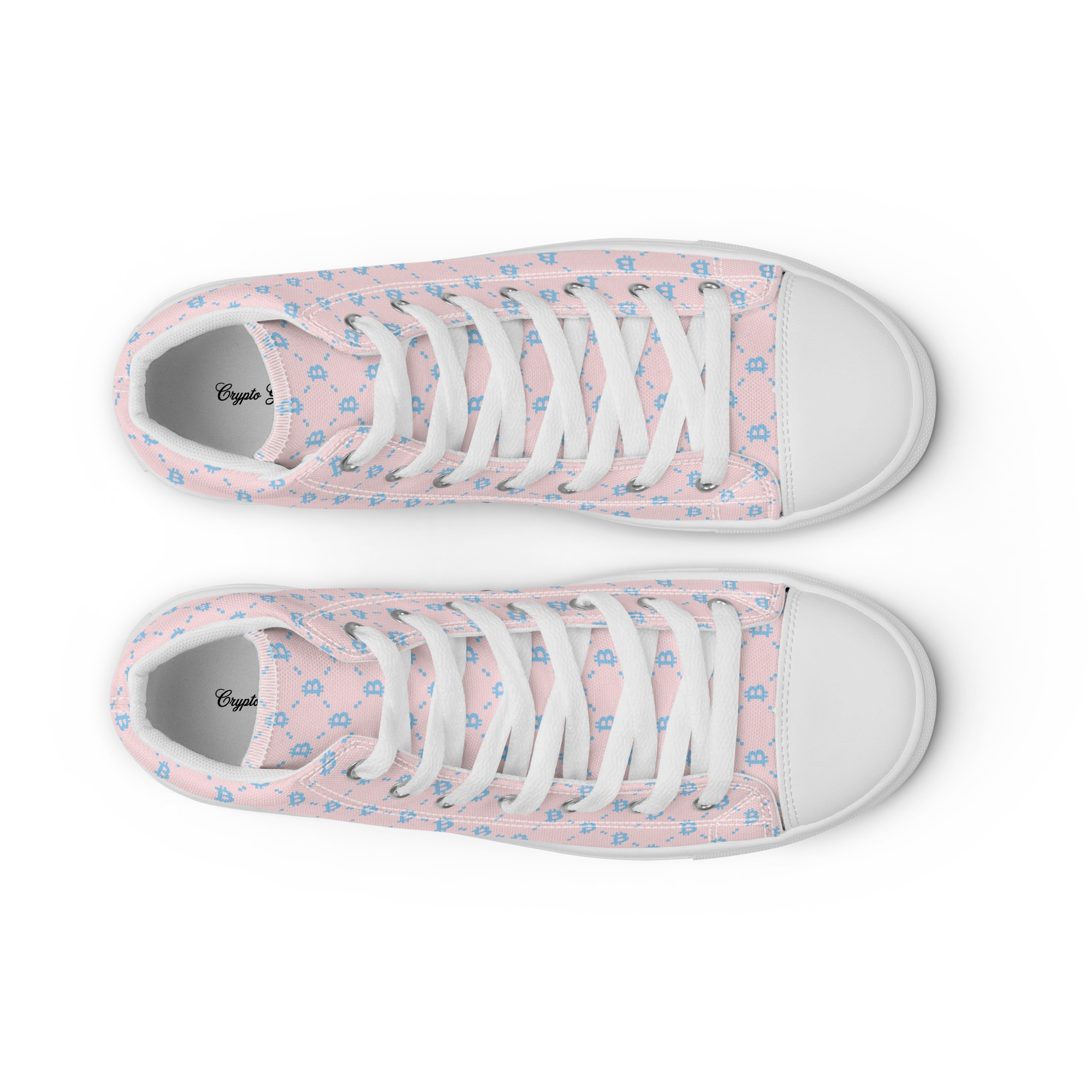Bitcoin Baby Pink High Top Shoes