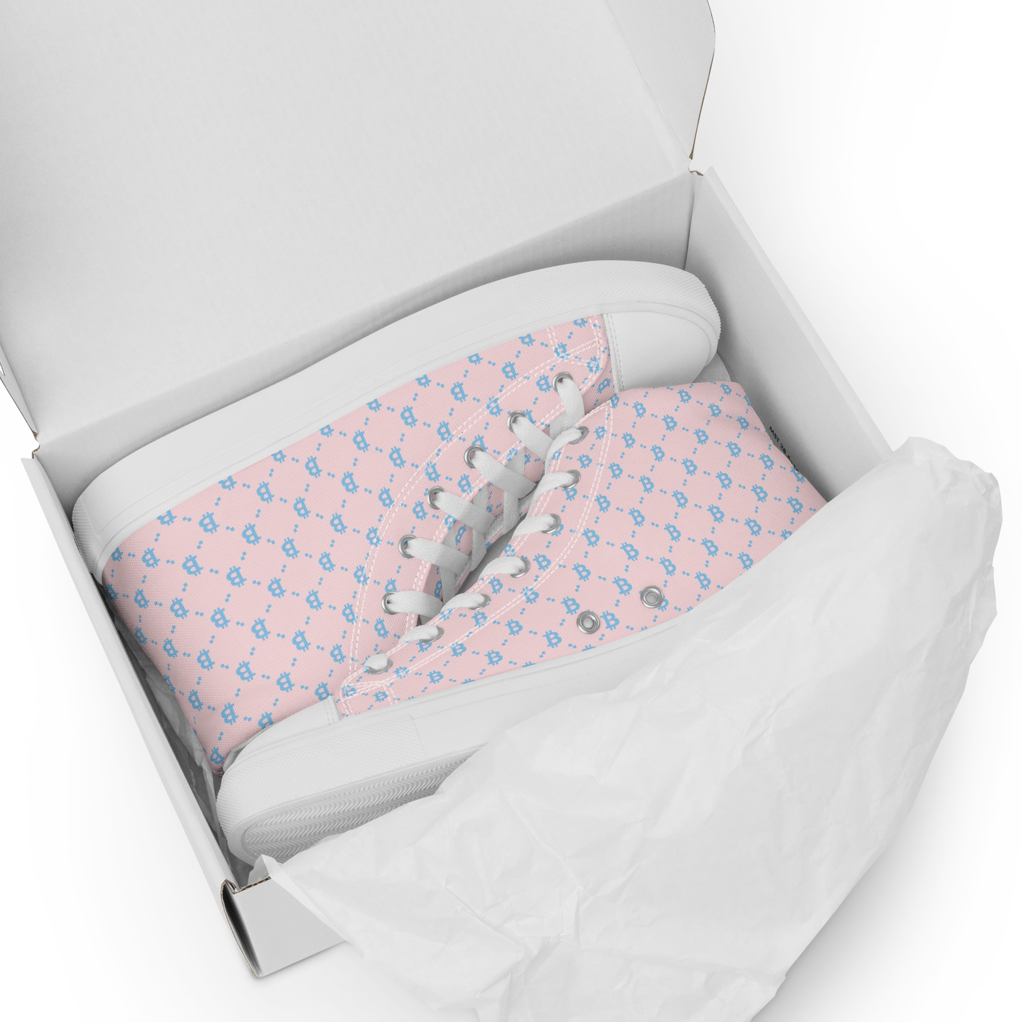 Bitcoin Baby Pink High Top Shoes