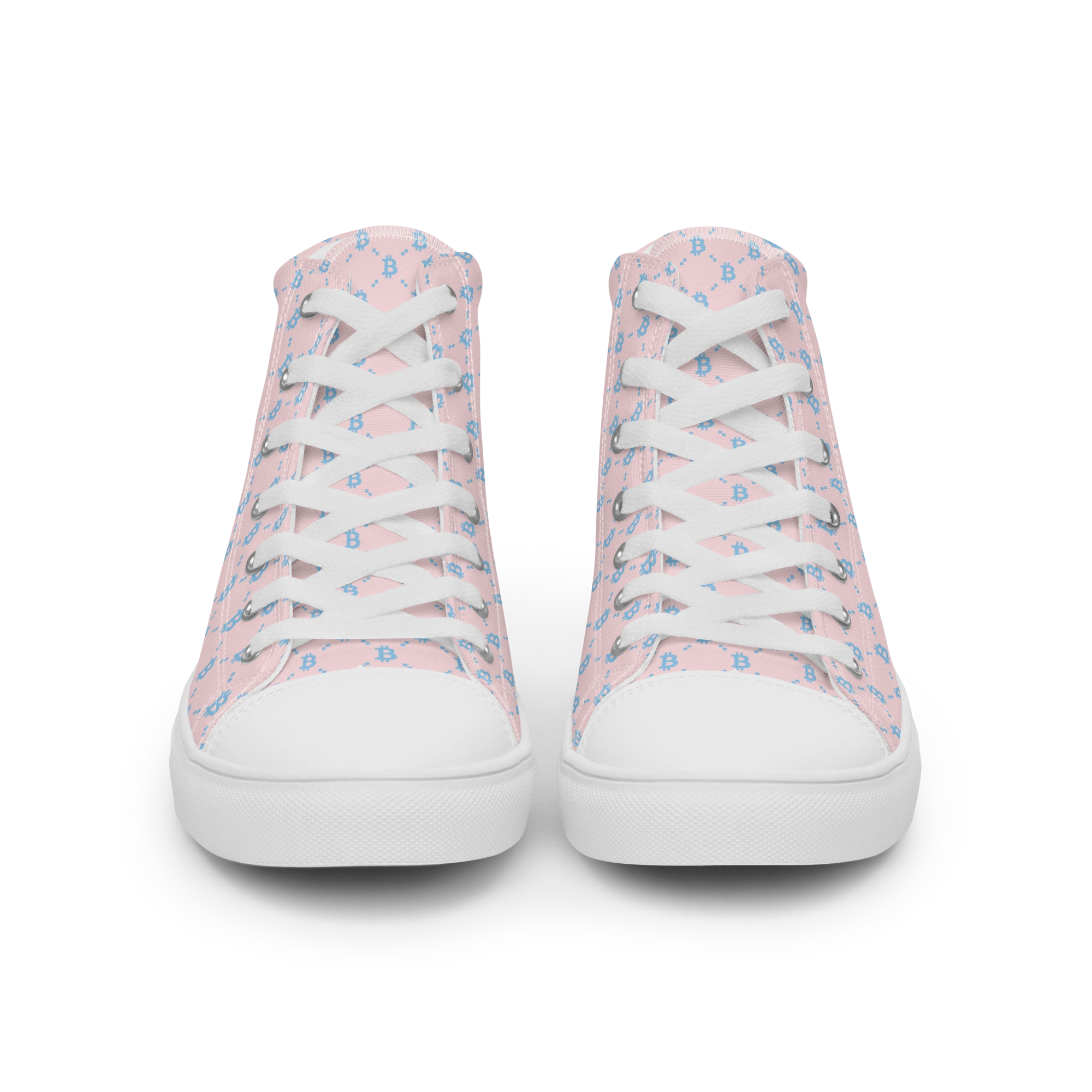 Bitcoin Baby Pink High Top Shoes