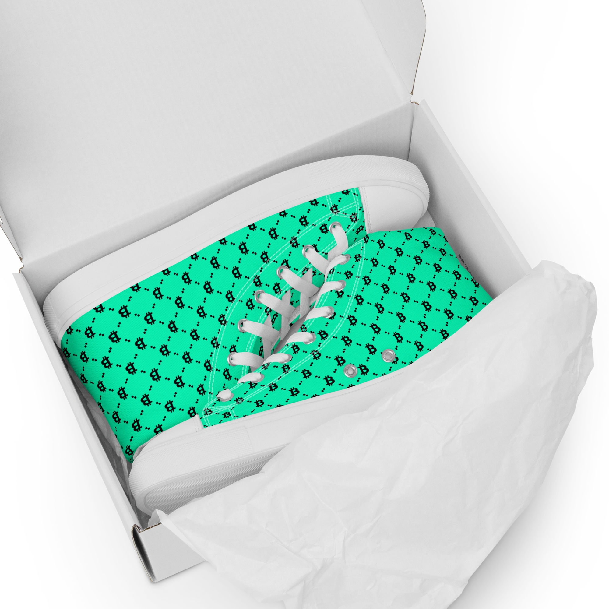 Bitcoin Tiffany High Top Shoes