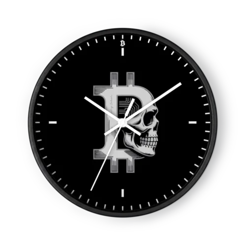 Skull of Satoshi Wall Clock