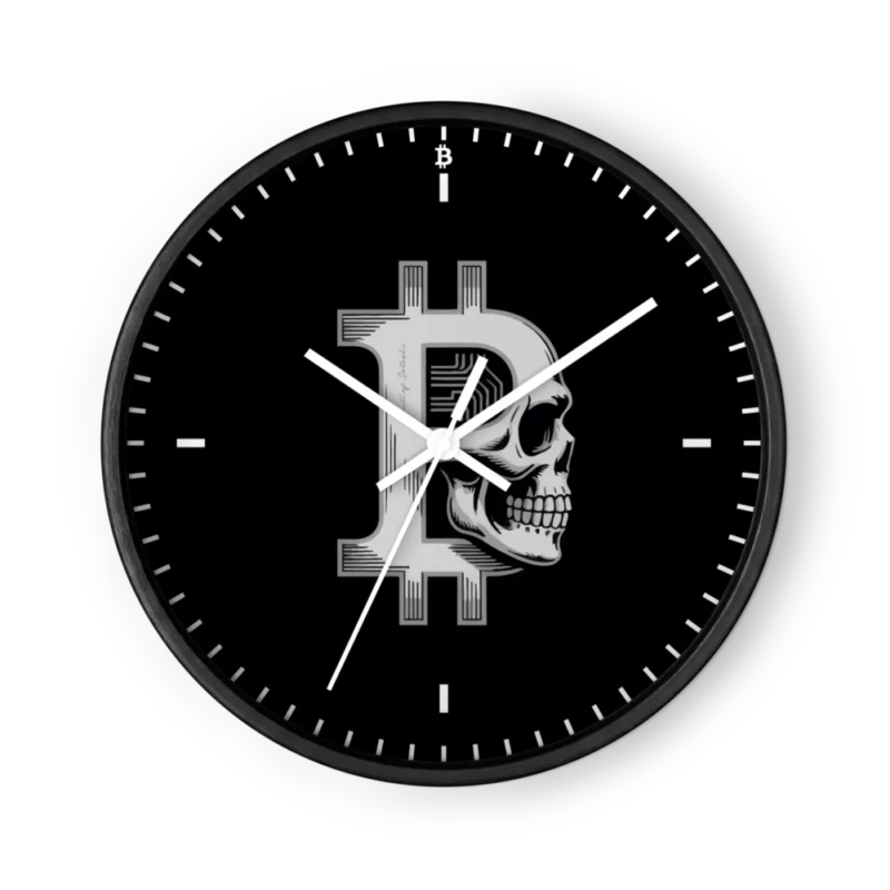 Skull of Satoshi Wall Clock