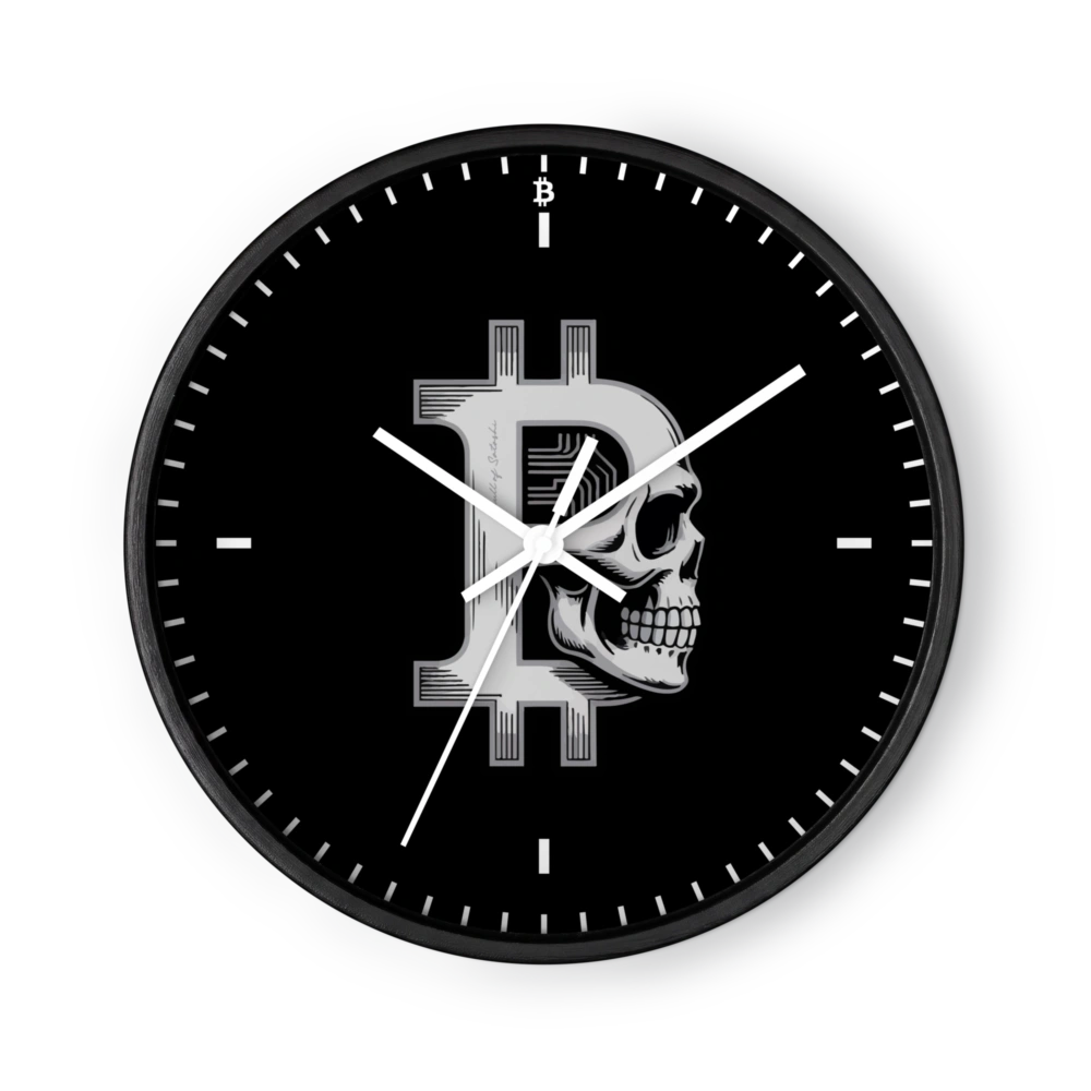 Skull of Satoshi Wall Clock