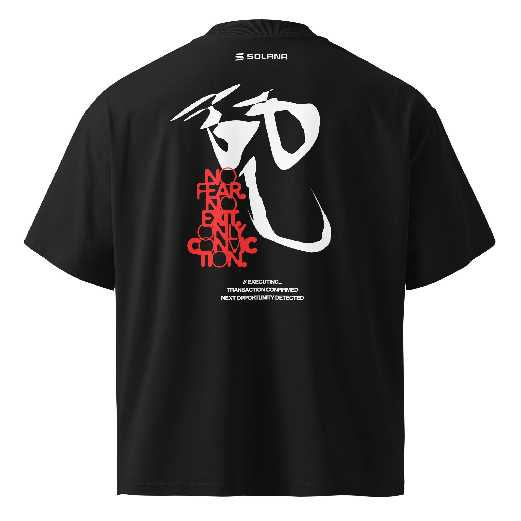 Shop - Unisex Organic Oversized High Neck Blaster 2.0 T Shirt Black Back 6A650103D0A28