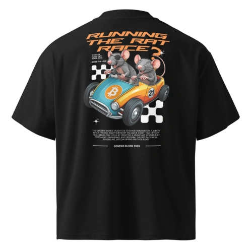 Shop - Unisex Organic Oversized High Neck Blaster 2.0 T Shirt Black Back 6A652299140Fc