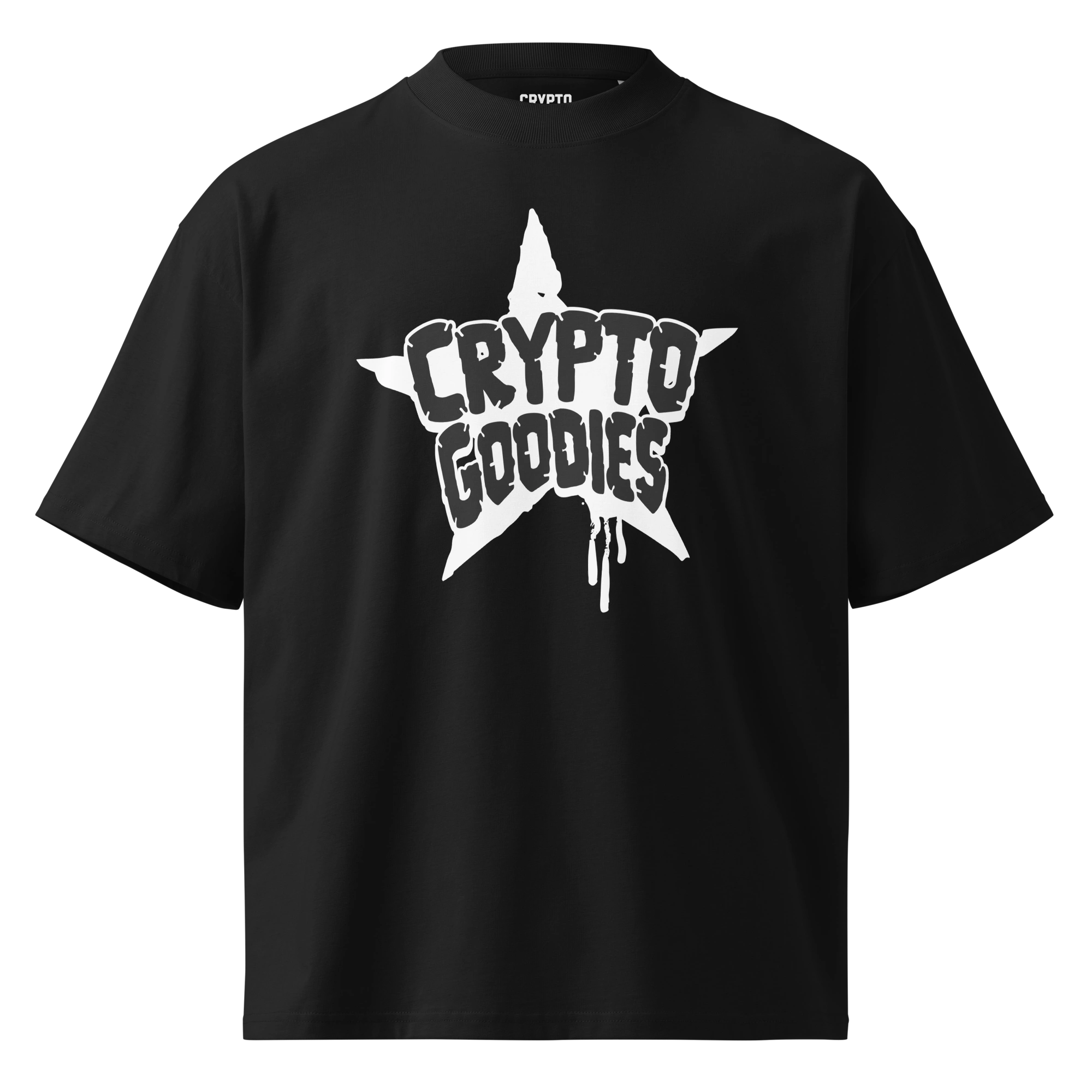 Shop - Unisex Organic Oversized High Neck Blaster 2.0 T Shirt Black Front 6A64Fb93D8B9A
