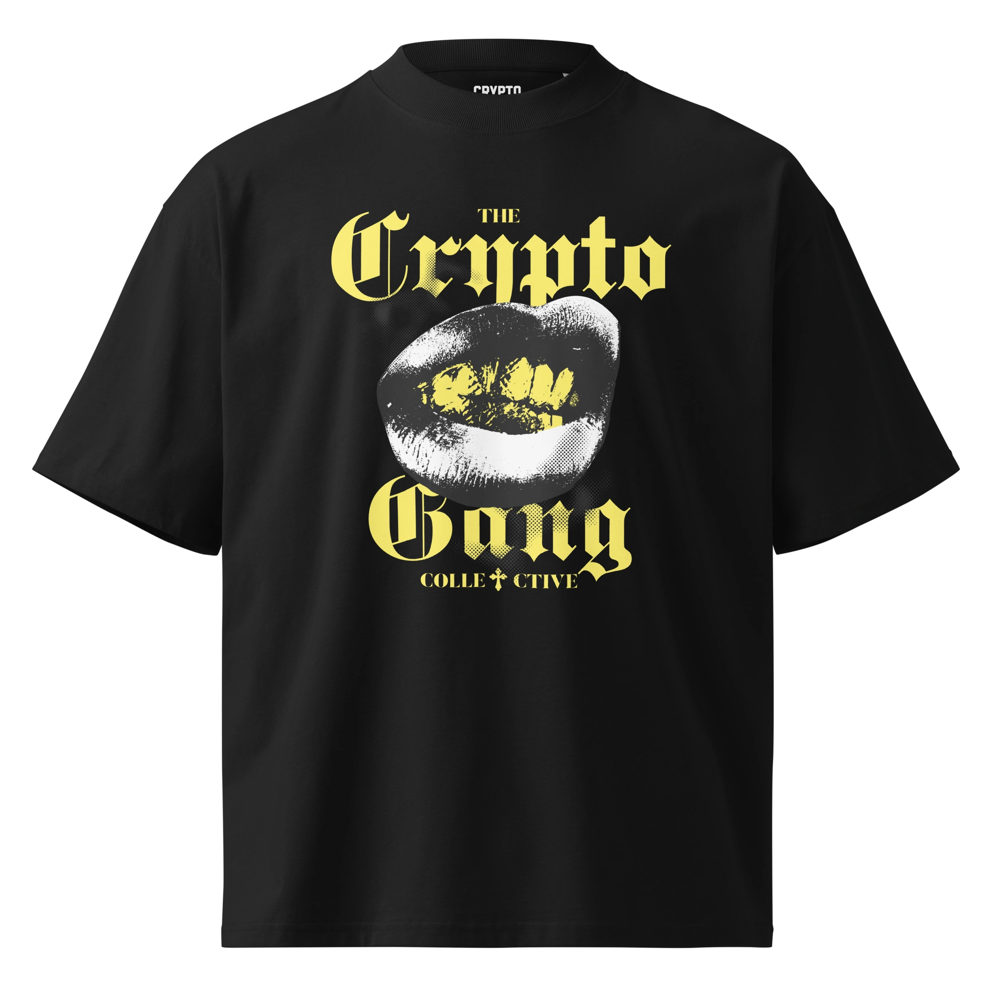 Shop - Unisex Organic Oversized High Neck Blaster 2.0 T Shirt Black Front 6A65Ab682E5D7