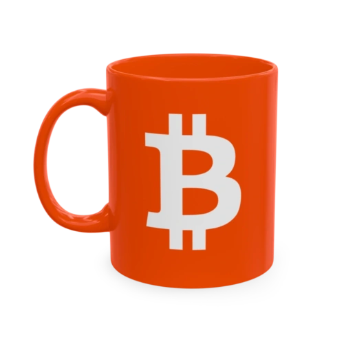 Bitcoin Bold Orange Mug