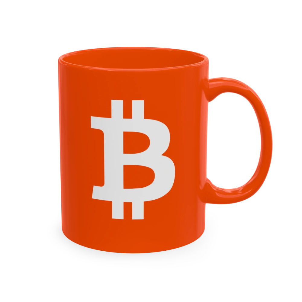 Bitcoin Bold Orange Mug