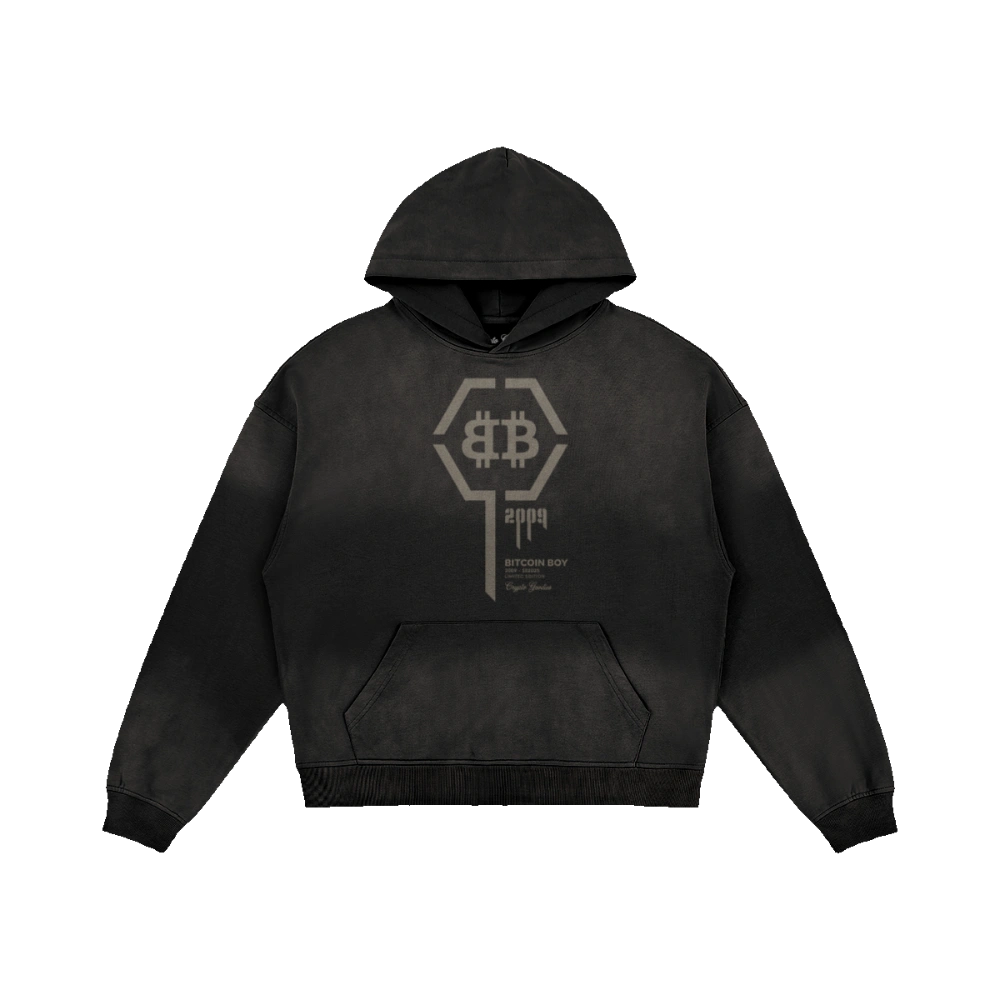 Bitcoin Boy Super Heavyweight Faded Hoodie