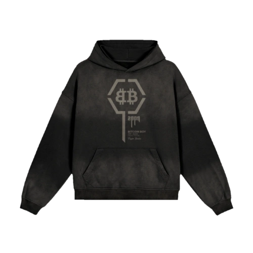 Bitcoin Boy Super Heavyweight Faded Hoodie
