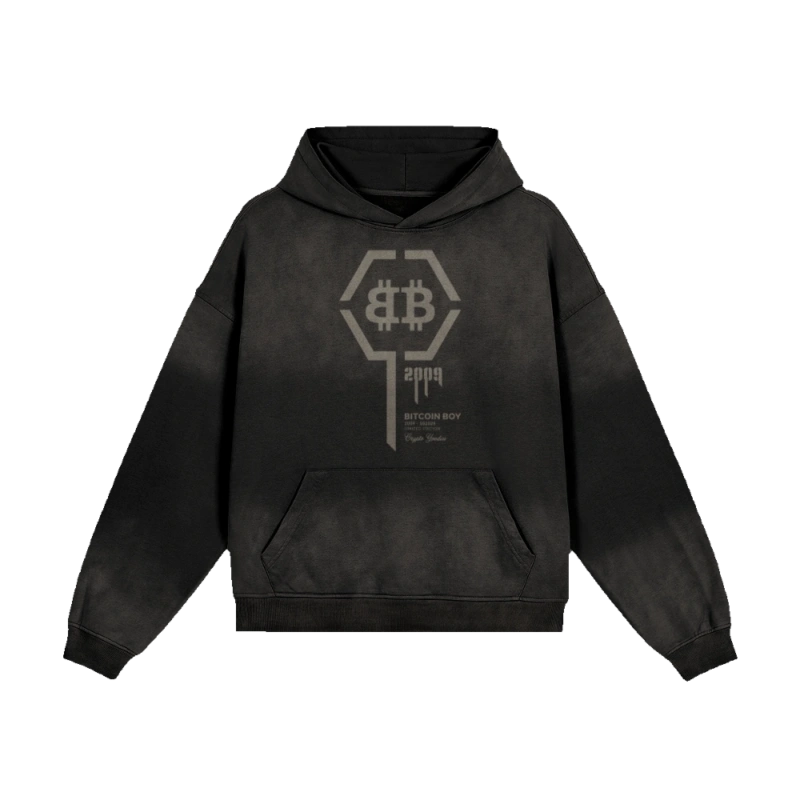 Bitcoin Boy Super Heavyweight Faded Hoodie