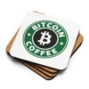 Bitcoin Coffee Cork-Back Coaster