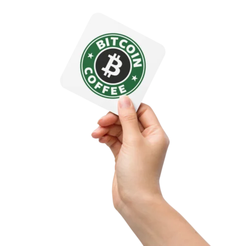 Bitcoin Coffee Cork-Back Coaster