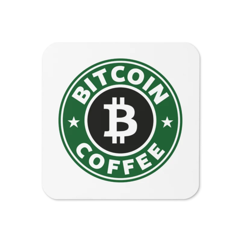 Bitcoin Coffee Cork-Back Coaster