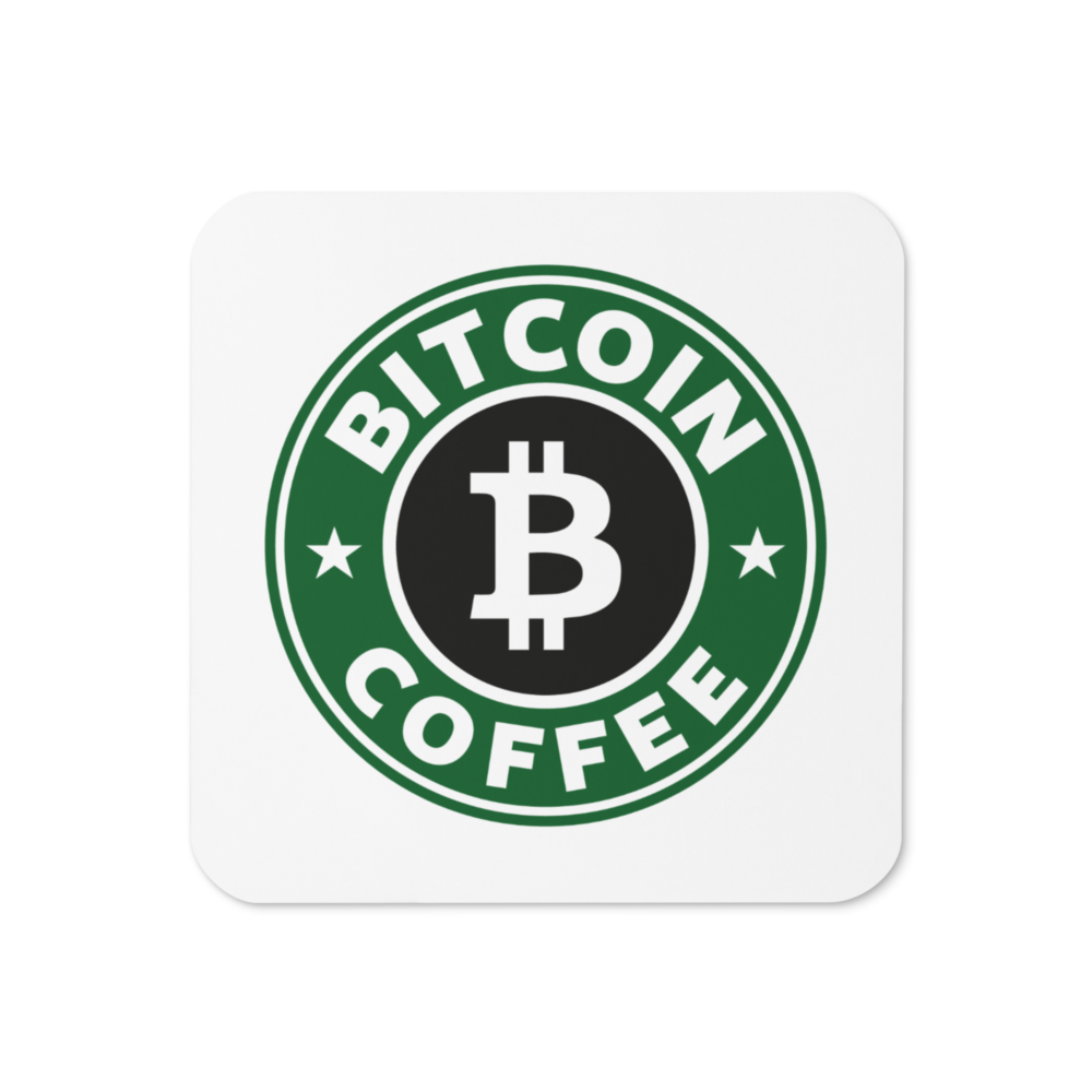 Bitcoin Coffee Cork-Back Coaster