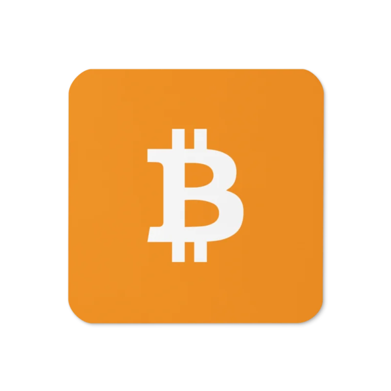 Bitcoin Cork-Back Coaster