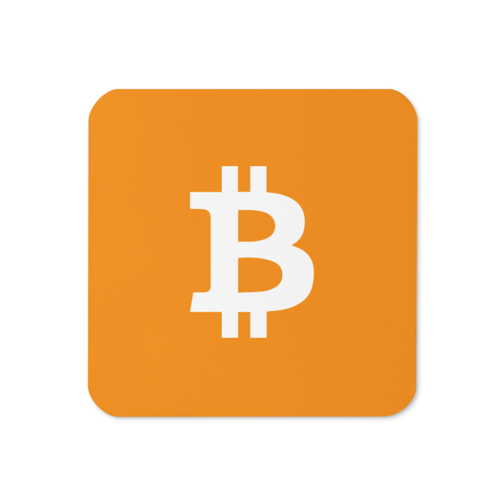 Bitcoin Cork-Back Coaster