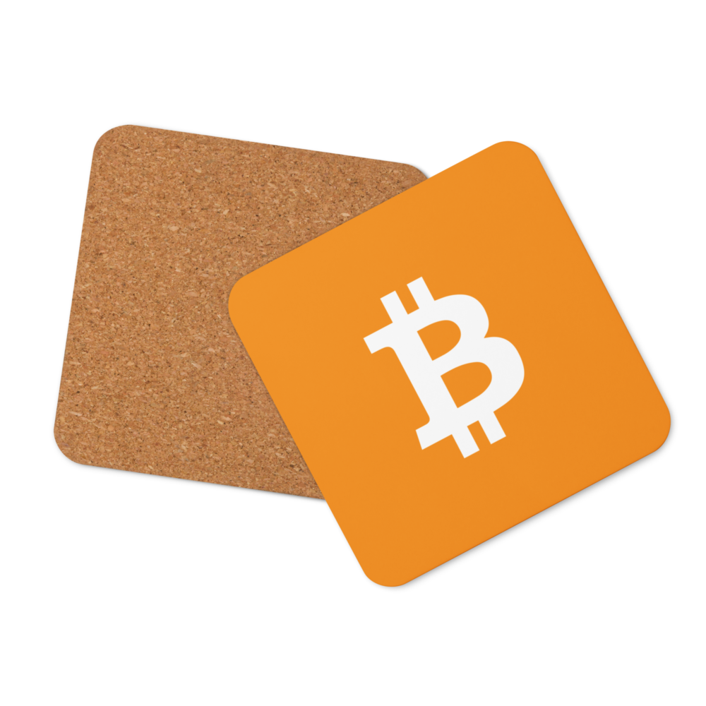 Bitcoin Cork-Back Coaster