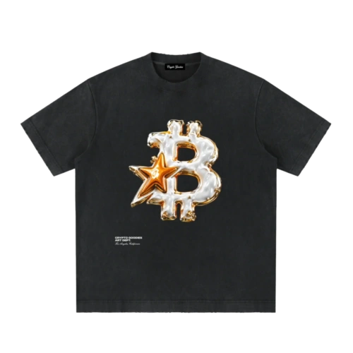 Bitcoin For Breakfast Heavyweight Vintage T-Shirt