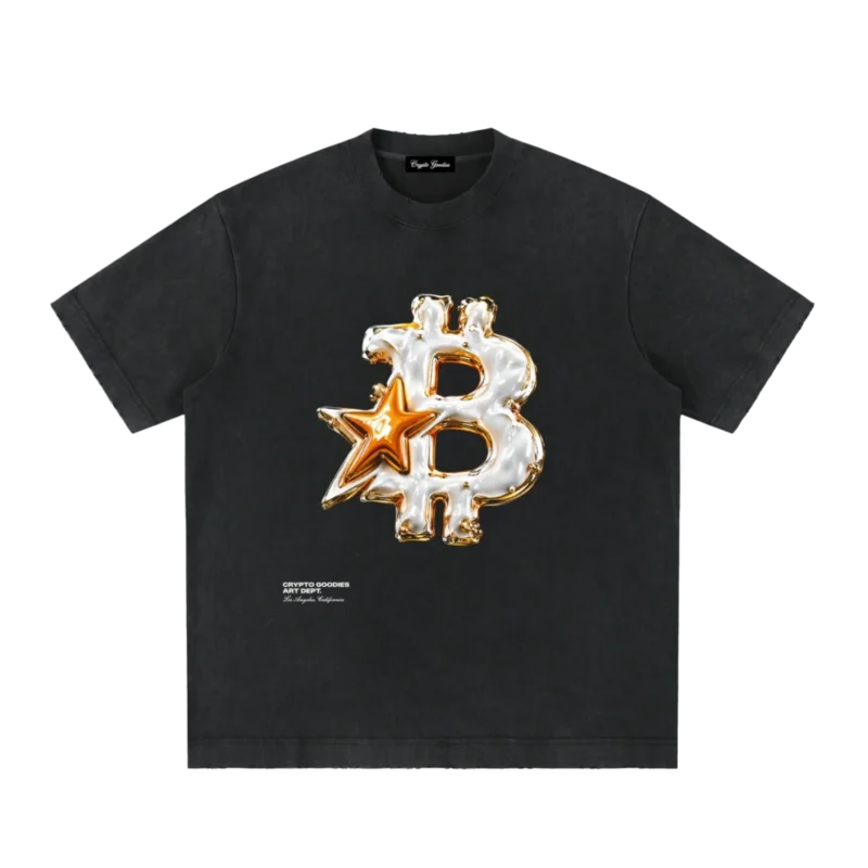 Bitcoin For Breakfast Heavyweight Vintage T-Shirt