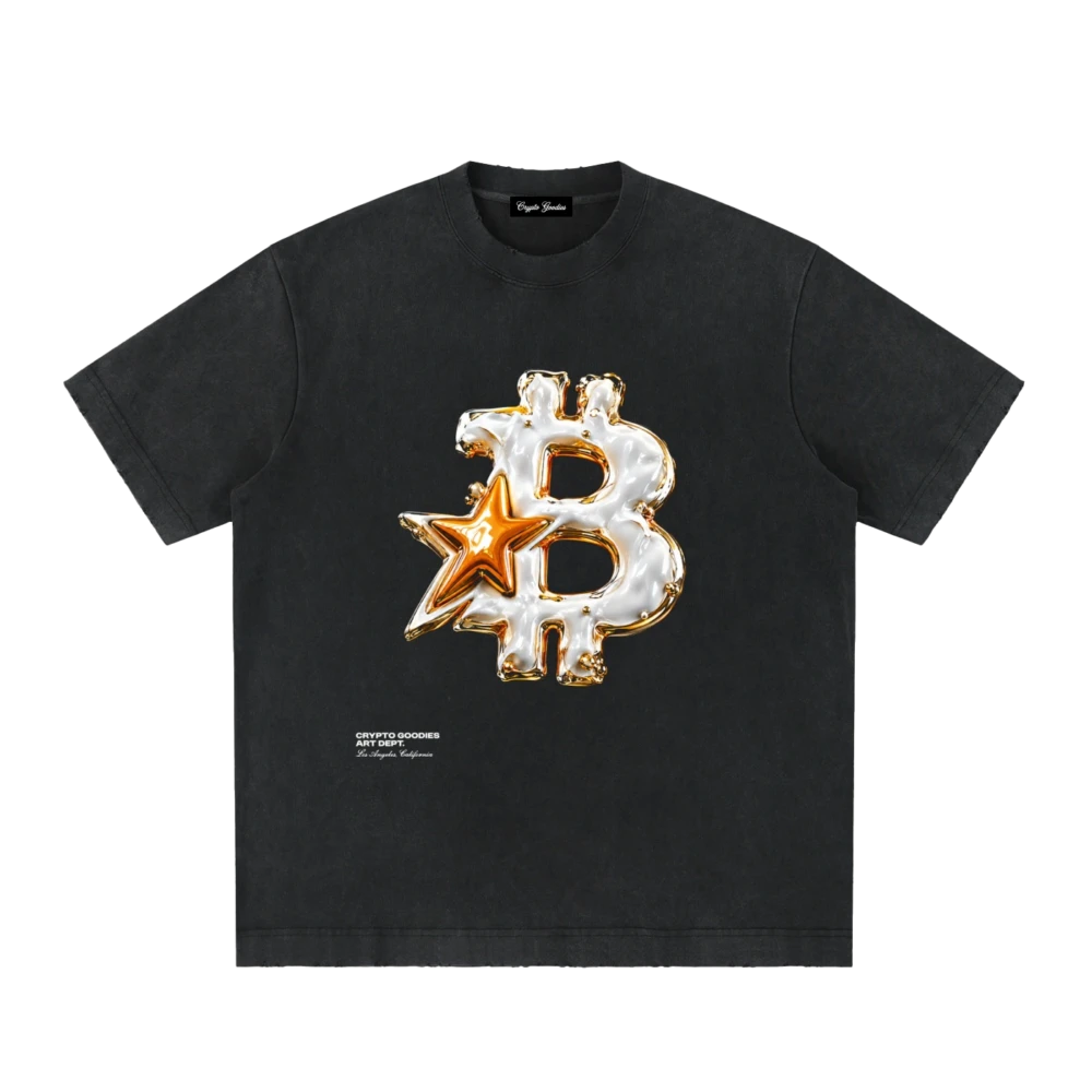 Bitcoin For Breakfast Heavyweight Vintage T-Shirt
