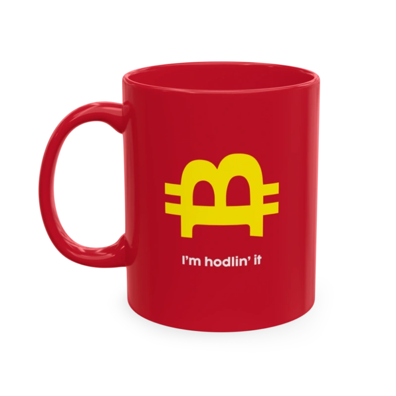 Bitcoin: I'm Hodlin' It Red Mug