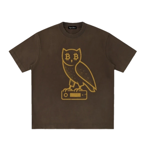 Bitcoin Owl Heavyweight Vintage T-Shirt
